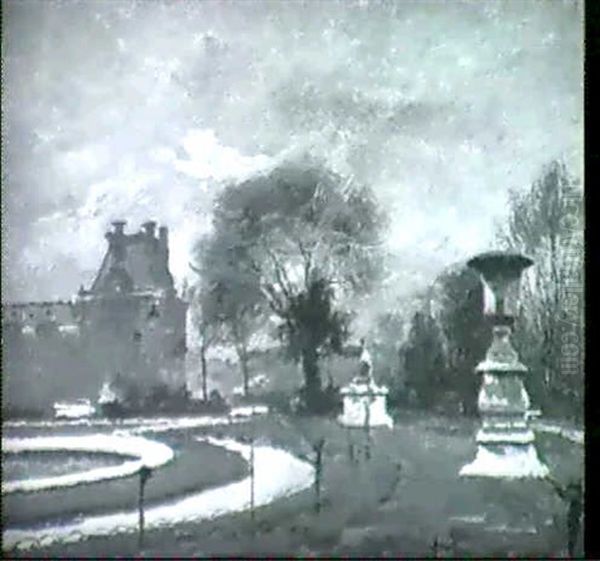 Jardins Du Trocadero Oil Painting by Jules Ernest Renoux