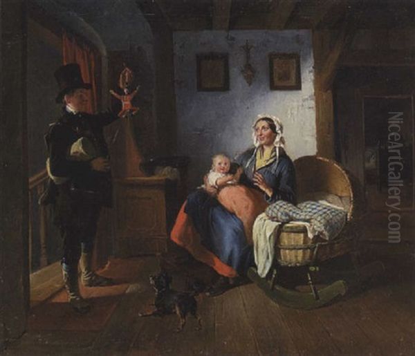 Der Hampelmann Oil Painting by August von Rentzell