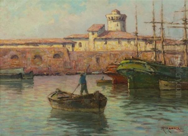 Vecchio Porto Oil Painting by Renuccio Renucci