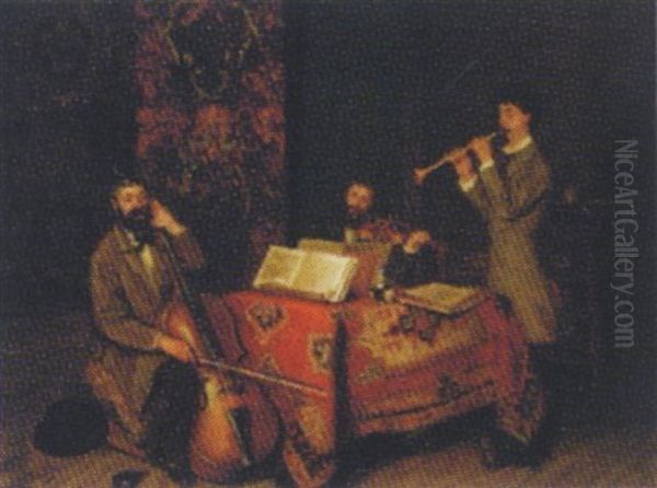 Valsch Geblasen: The Amateur Musicians Oil Painting by Betsy Repelius