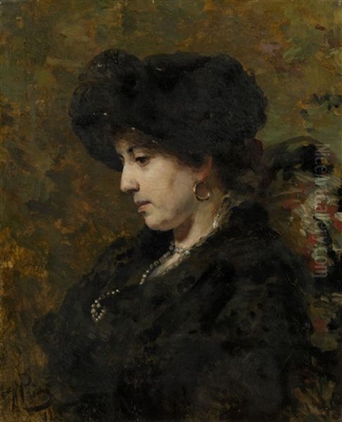 Portrait Of Yulia Makovskaya Oil Painting by Ilya Repin