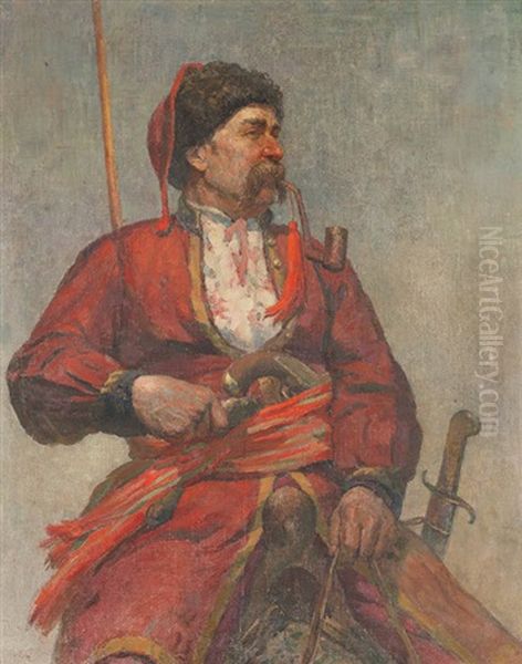 Kosakenportrat Oil Painting by Ilya Repin