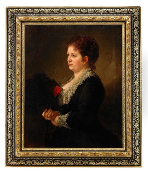 Portrait Of An Unknown Lady Oil Painting by Ilya Repin