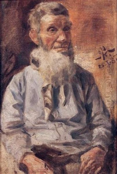 Portrait De Paysan Oil Painting by Ilya Repin