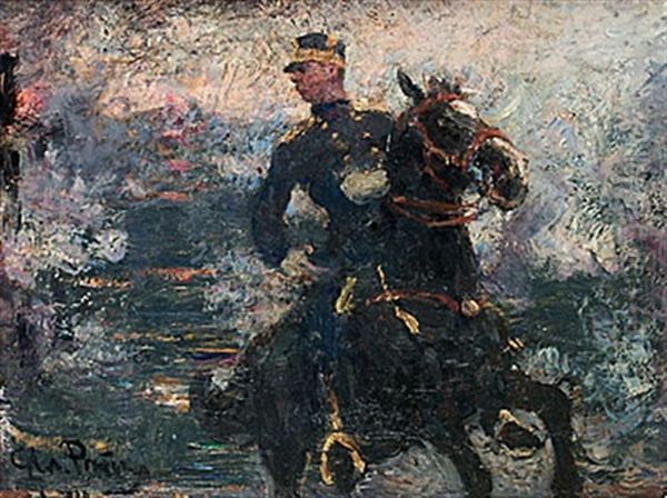 Ryttare Till Hast Oil Painting by Ilya Repin