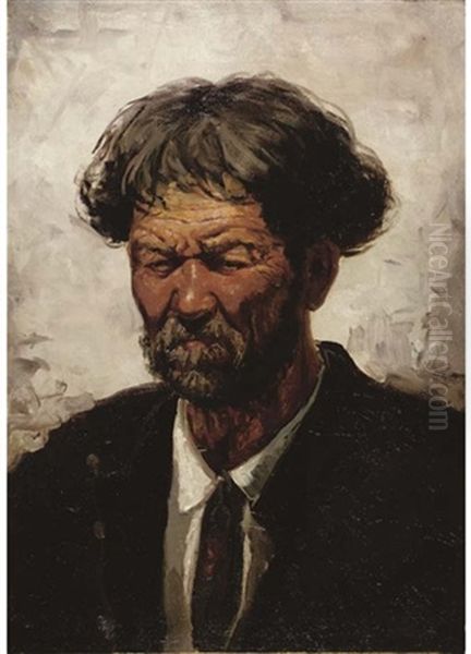 Portrait Of An Old Man Oil Painting by Ilya Repin