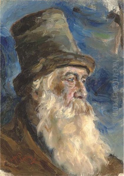 Portrait Of A Russian Peasant Oil Painting by Ilya Repin