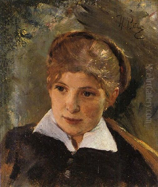 Portrait Of A Woman Oil Painting by Ilya Repin