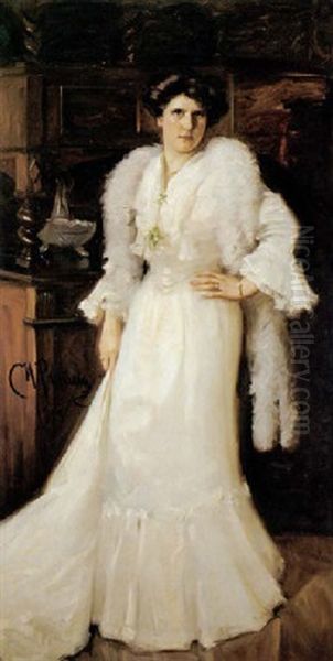 Ganzfiguriges Damenportrait (frau Jakovelva?) Oil Painting by Ilya Repin