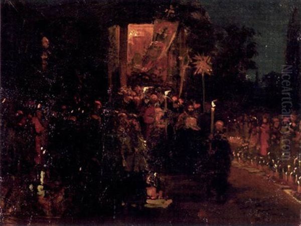 Pasknatten Oil Painting by Ilya Repin