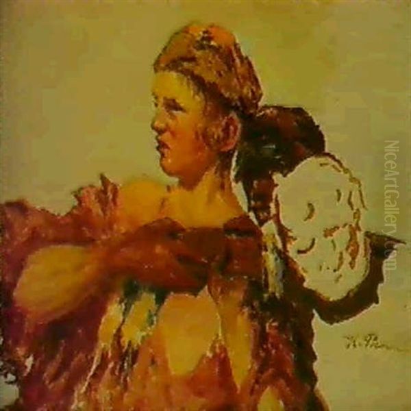 Studie Till Pramdragarna Oil Painting by Ilya Repin