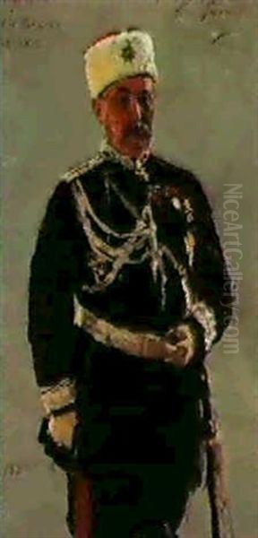 Portrait Of General Vasil'kov-skii Oil Painting by Ilya Repin