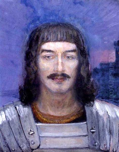 Ritari (knight) Oil Painting by Yuri Il'ich Repin