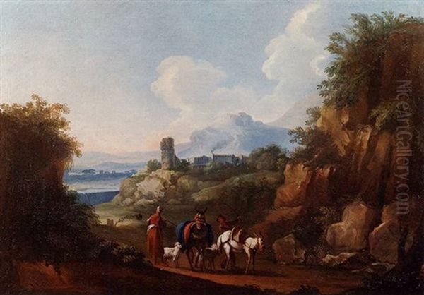 Paesaggio Con Viandanti by Pandolfo Reschi