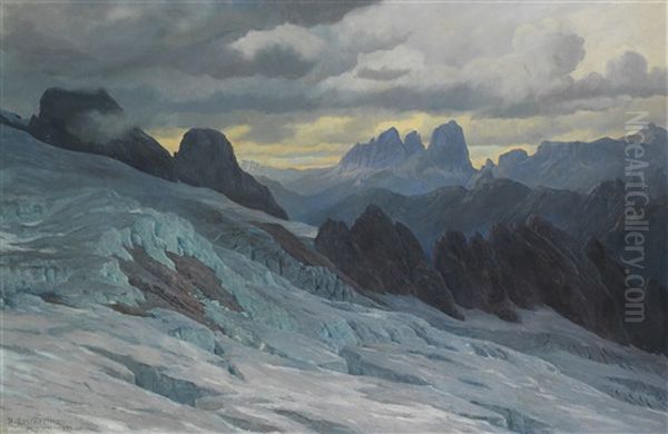 In Den Dolomiten Oil Painting by Rudolf (Robert) Reschreiter