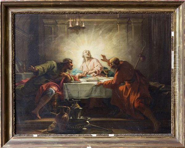 Les Pelerins D'emmaus Oil Painting by Jean Restout the Younger