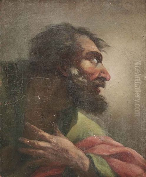 A Prophet Oil Painting by Jean Restout the Younger