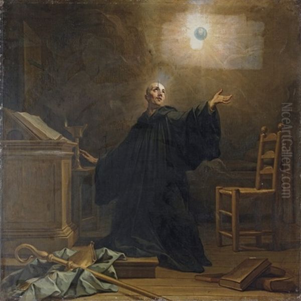 The Ecstasy Of Saint Benedict Oil Painting by Jean Restout the Younger