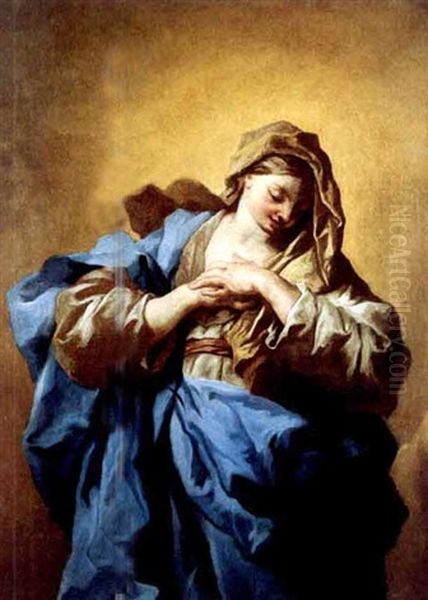 Vierge En Buste Oil Painting by Jean Restout the Younger