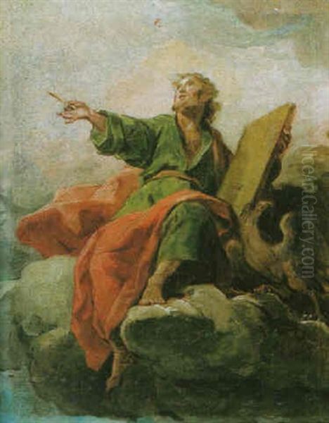 Saint Luc Oil Painting by Jean Restout the Younger