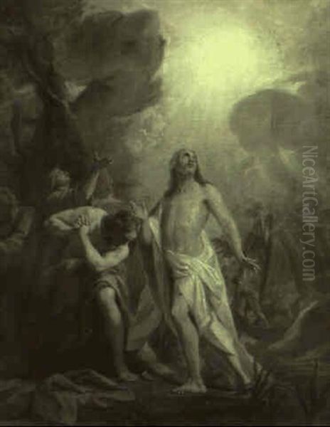 La Glorification Du Christ Apres Le Bapteme Oil Painting by Jean Restout the Younger