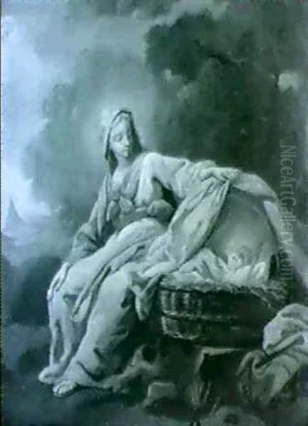 Le Repos Pendant La Fuite En Egypte Oil Painting by Jean Restout the Younger