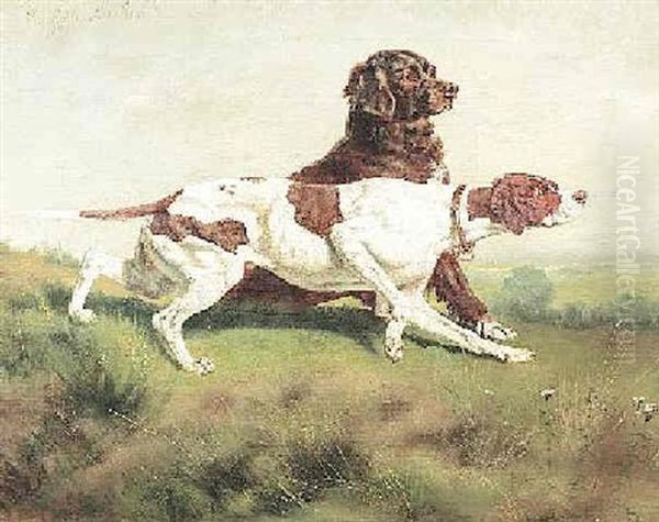 Jagdhund Oil Painting by Caspar Von Reth