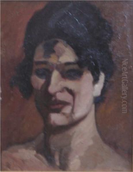 Testa Di Donna Oil Painting by Aroldo Bonzagni