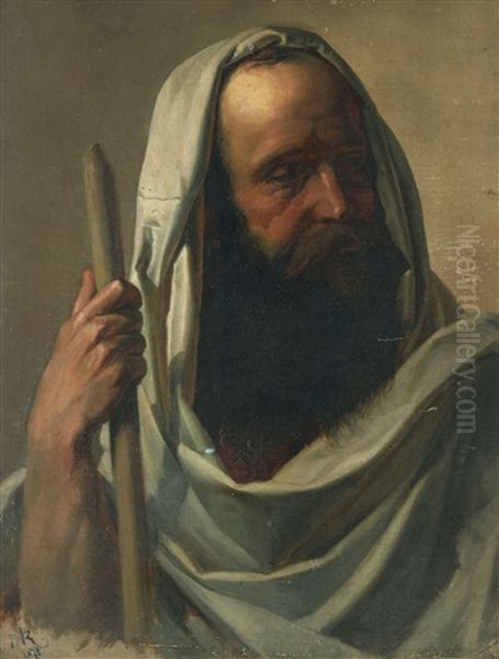 Portrait Of An Apostle Oil Painting by Otto Rethel