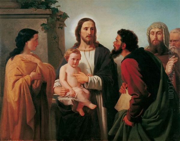 Wenn Ihr Nicht Werdet Wie Dies Kind, So Werdet Ihr Nicht In Das Himmelreich Kommen Oil Painting by Otto Rethel