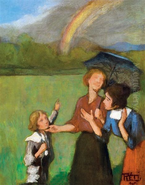 The Rainbow Oil Painting by Istvan Reti