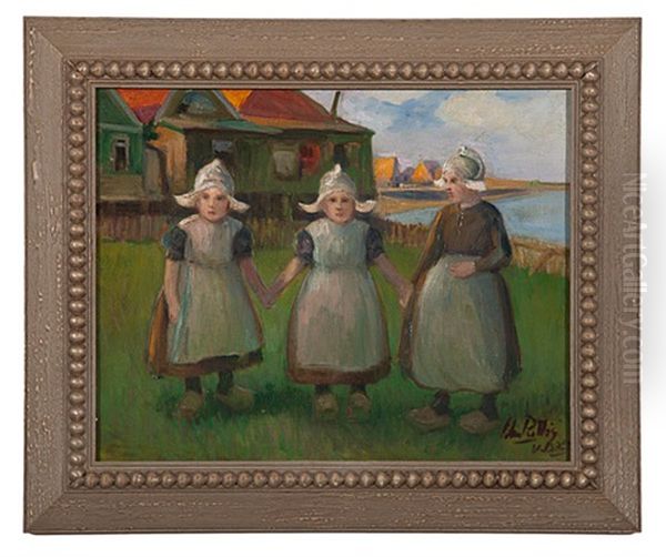 Dutch Girls Oil Painting by John Rettig