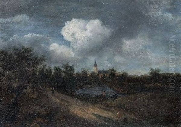 Landschaft Mit Dorf by Theodore de Reuver