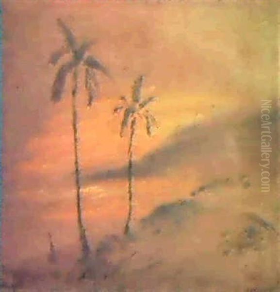 Amanecer En El Caribe Oil Painting by Armando Reveron