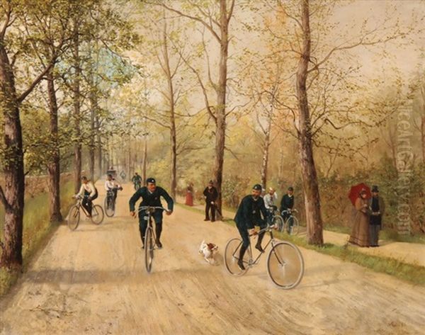 Vergnugte Ausfahrt Oil Painting by Imre Revesz