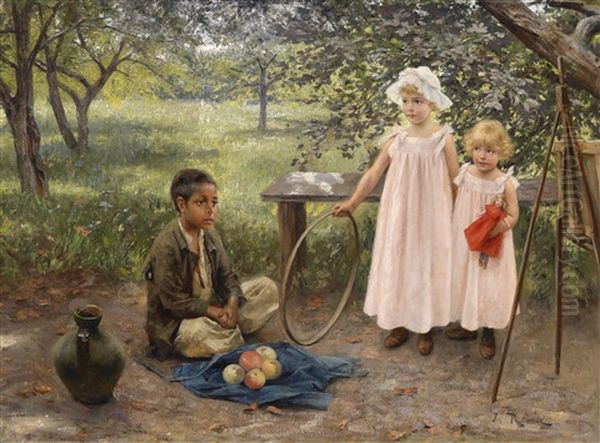 Das Kleine Malermodell Oil Painting by Imre Revesz