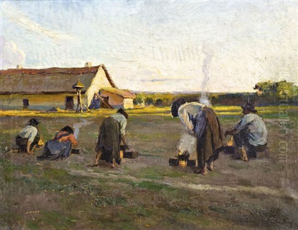 Delidoben Oil Painting by Imre Revesz