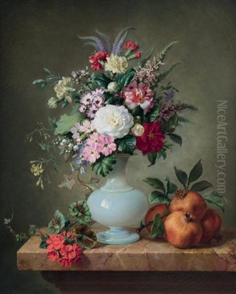 Bouquet De Fleurs Dans Un Vase Oil Painting by Claude Louis Marie Revol