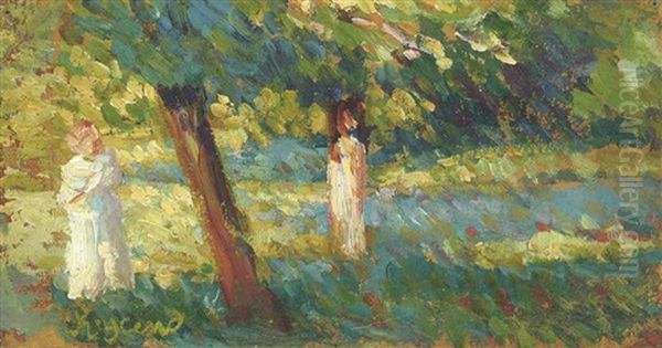 A Maiden In A Grove by Enrico Reycend