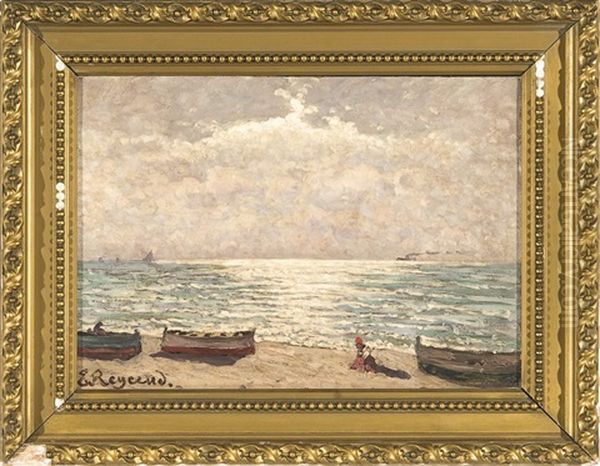 Sulla Spiaggia Di Noli Oil Painting by Enrico Reycend