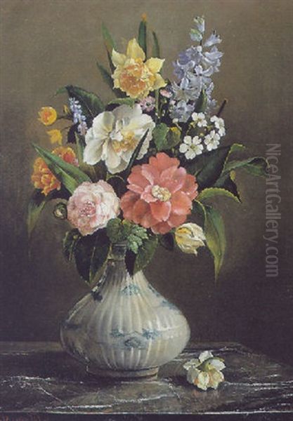 Flower Still Life Oil Painting by Wybe Reyenga