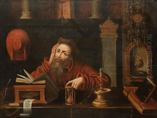 Saint Jerome Dans Son Cabinet Oil Painting by Marinus van Reymerswaele