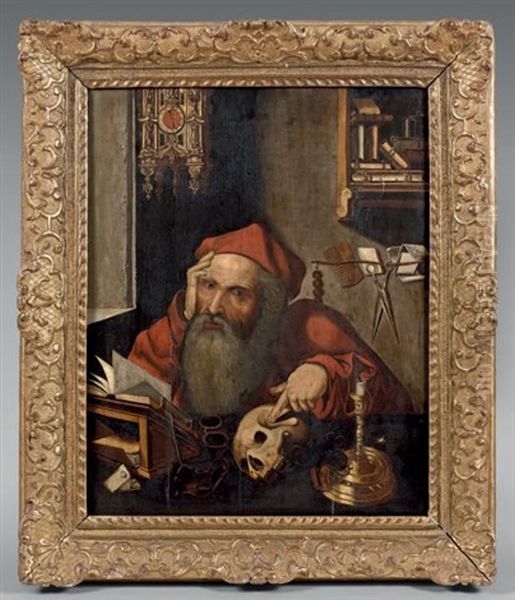 Saint Jerome Dans Son Studio by Marinus van Reymerswaele