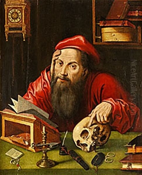 St. Hieronymus Oil Painting by Marinus van Reymerswaele