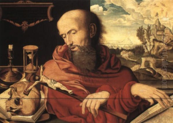 St. Jerome Oil Painting by Marinus van Reymerswaele