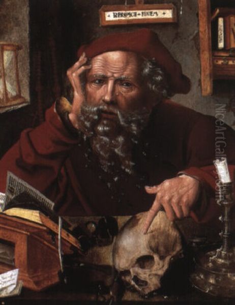 St. Jerome In His Study Oil Painting by Marinus van Reymerswaele