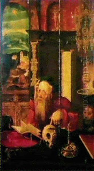 Saint Jerome En Meditation Oil Painting by Marinus van Reymerswaele