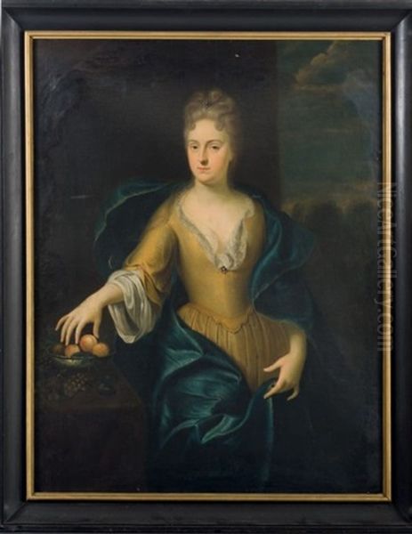 Portrait De Femme Aux Fruits by Jan de Reyn