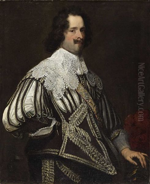 Portrait Of A Nobleman Oil Painting by Jan de Reyn