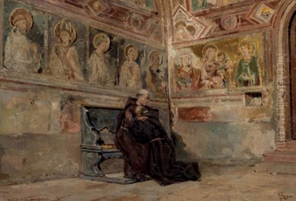 La Confesion Oil Painting by Antonio Maria de Reyna Manescau